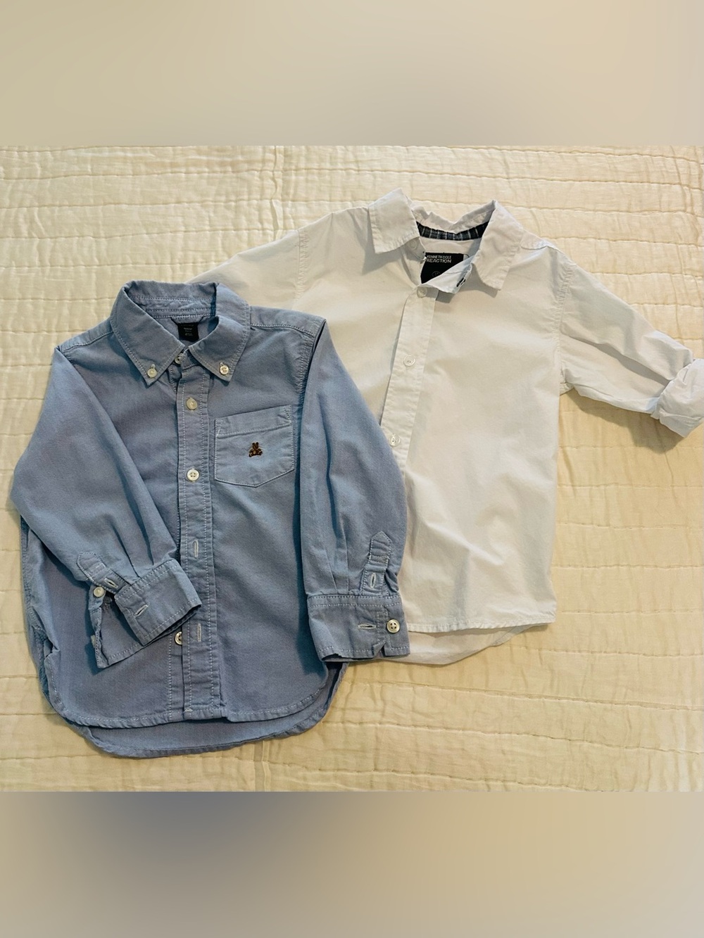 GAP Boys Button-Down Shirt in Light Blue & Kenneth Cole White Button-Down Shirt